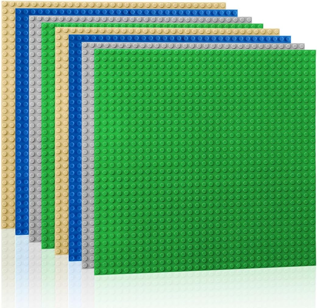 Etarnfly 8 Pack Classic Base Plates,25.5 x 25.5 cm Building Board Baseplates 100...