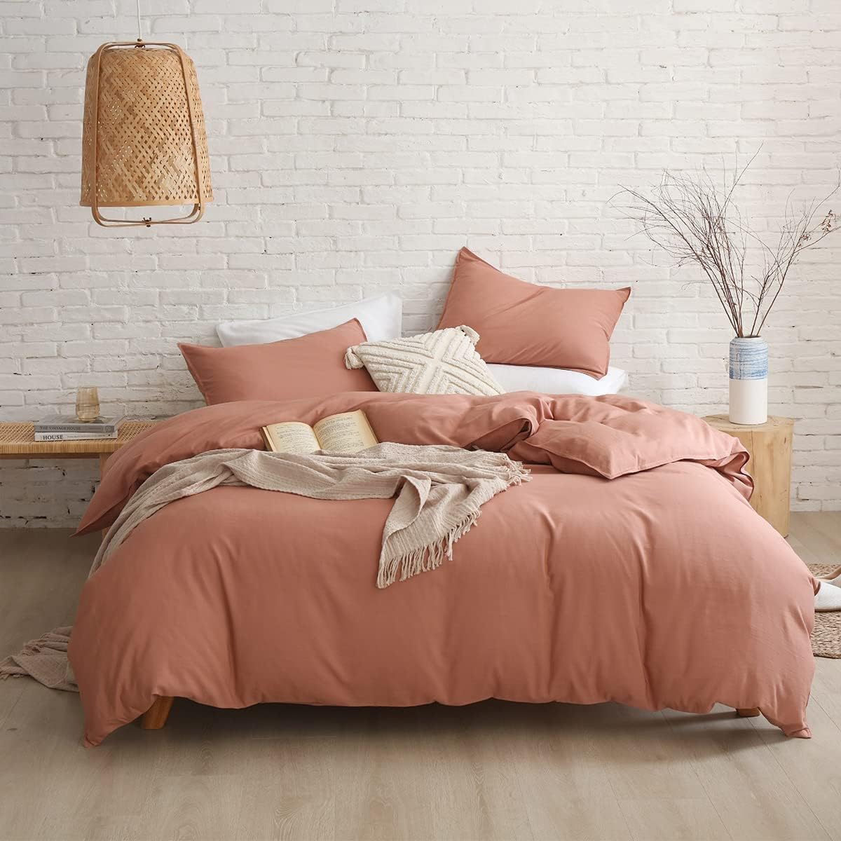 Lanqinglv Duvet Cover Set, Special King Size Bedding Set, High-Quality Dusty Pin...