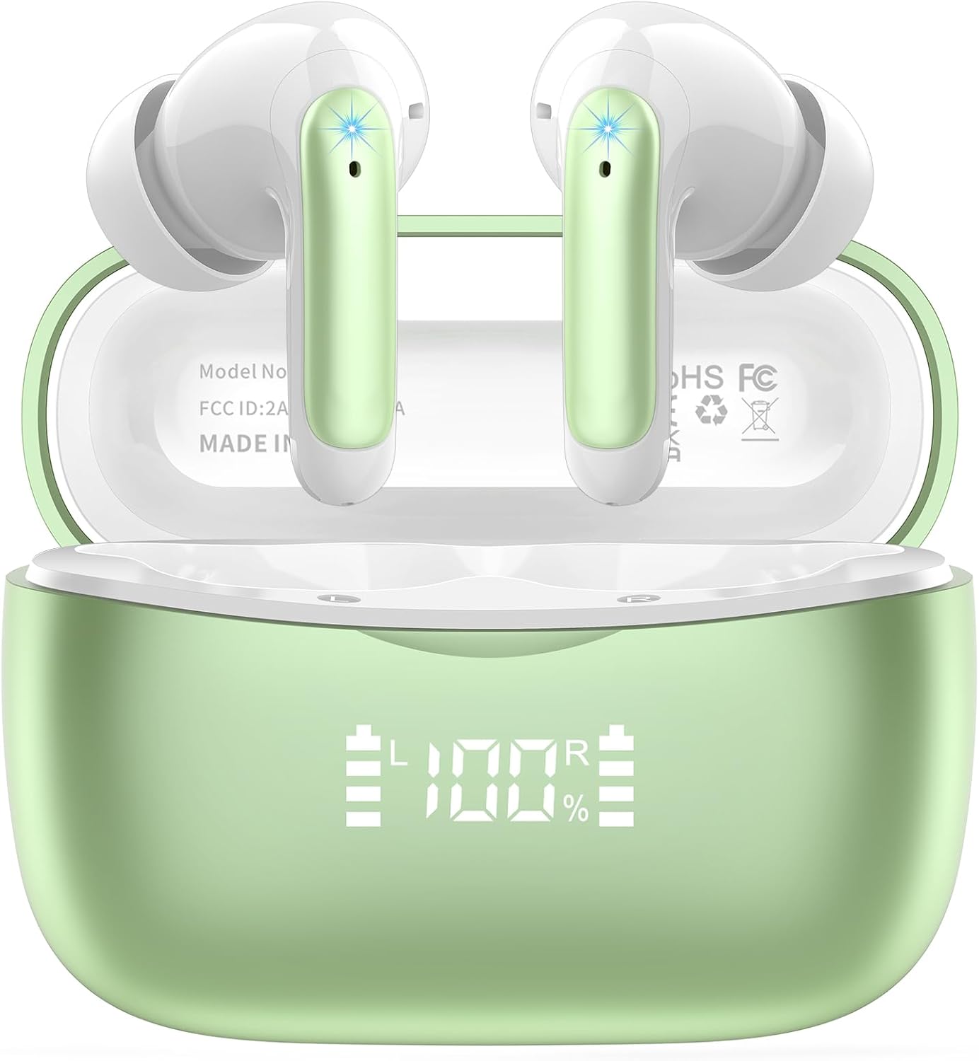 Bluetooth 5.3 Headphones, Special Wireless Earbuds with 4 HD Microphones, Innova...