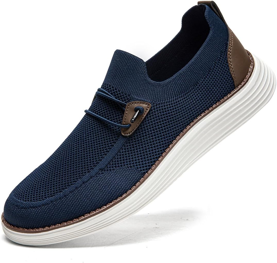 CAIQDM Men's Walking Fitness Sneakers Flat Jogging Fitness Sneakers Men's Traini...