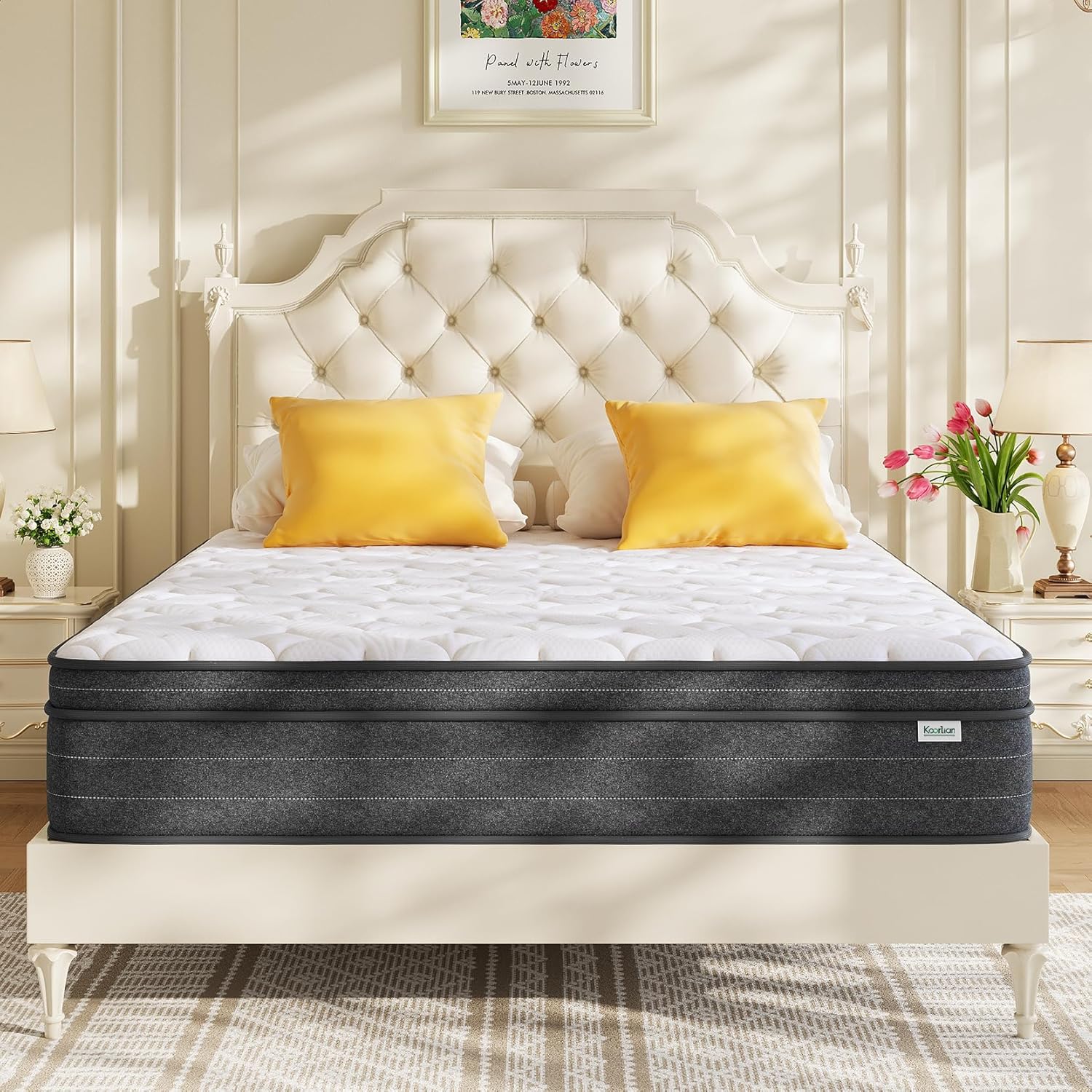 Koorlian 4FT Small Double Mattress, Special Memory Foam Hybrid Mattress for Smal...