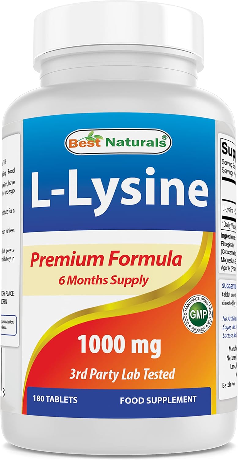 Best Naturals L-Lysine 1000 mg 180 Tablets