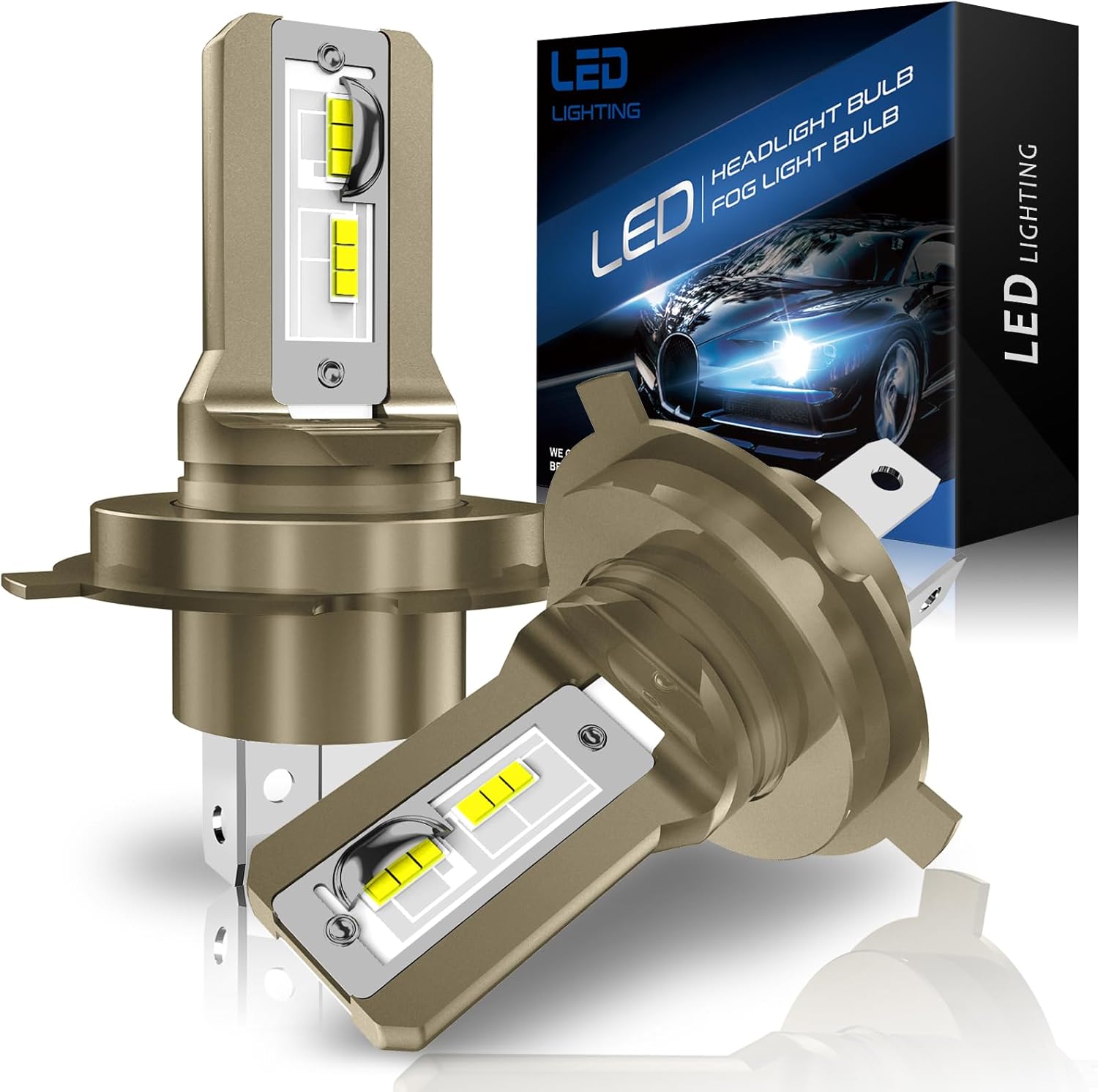 SHINYY H4 LED Headlight Bulbs, Special Car Headlight Bulbs with 16000LM 6500K Co...