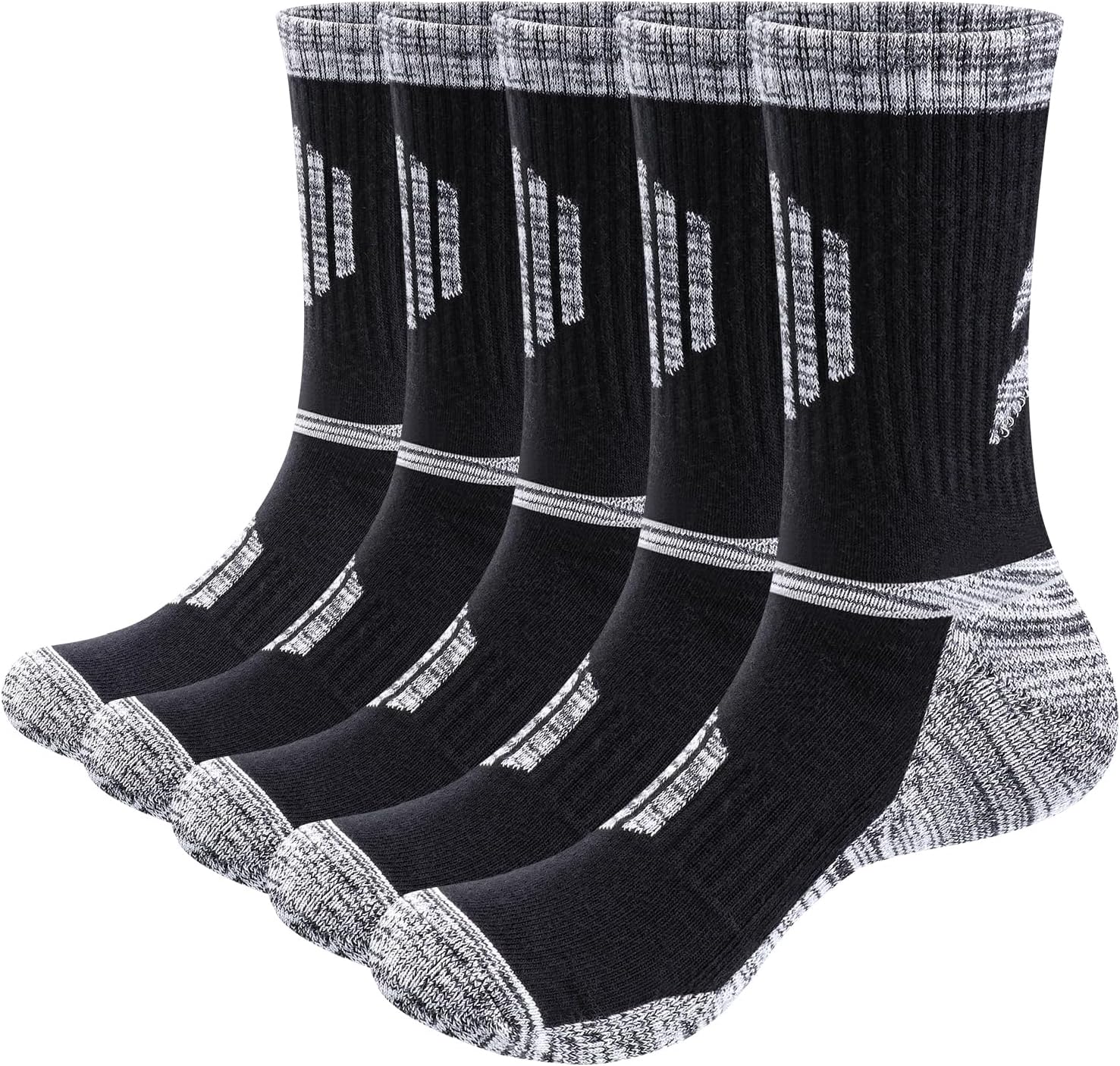 OUYJIA 5 Pairs Socks, Special Men's Cotton Cushioned Work Boot Socks, Innovative...