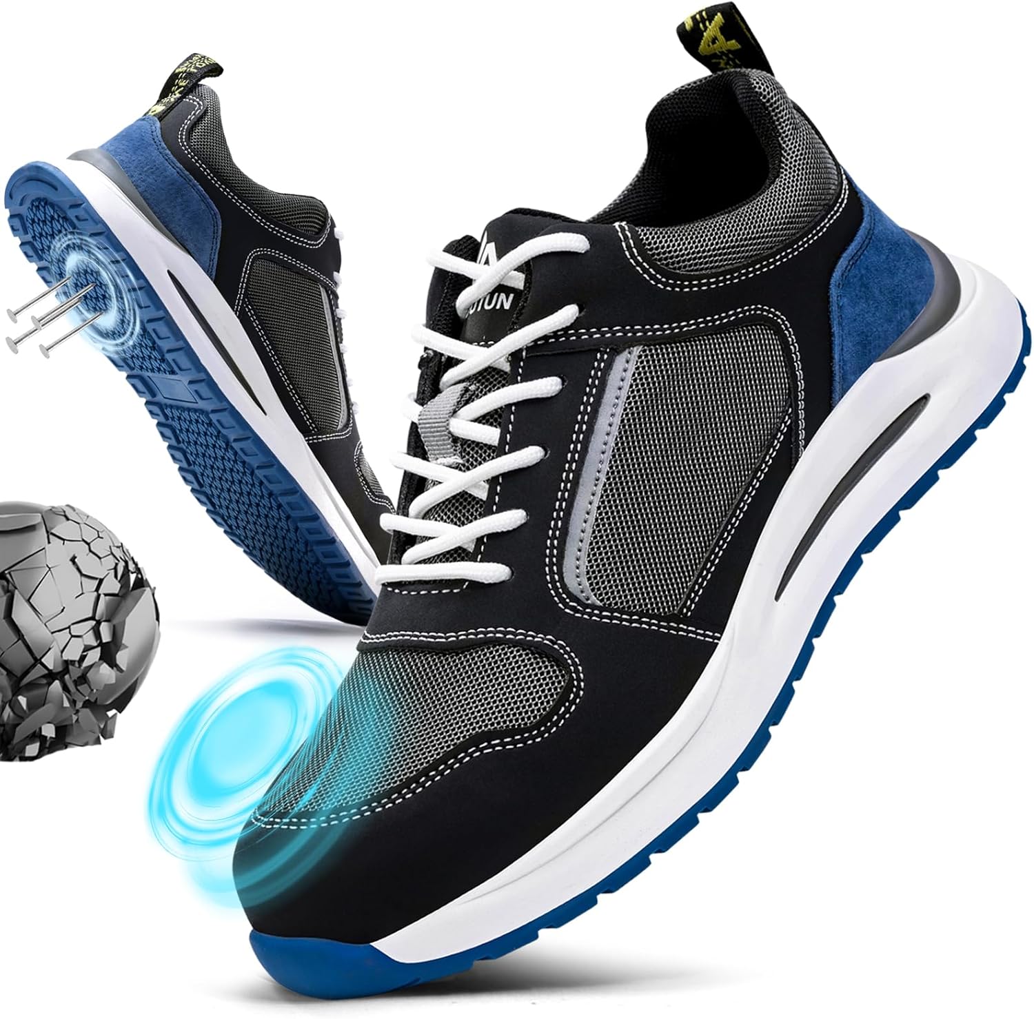 LAoutun Safety Trainers, Special Protective Safety Shoes with Steel Toe Cap, Inn...