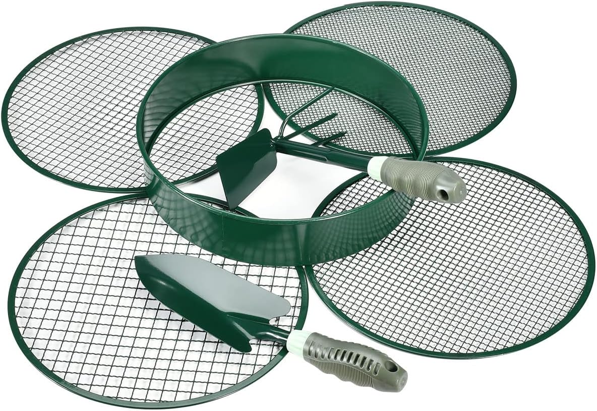 johgee Garden Sieve Metal, Soil Sieve, Garden Riddle Mesh Sizes 12mm/9mm/6mm/3mm...