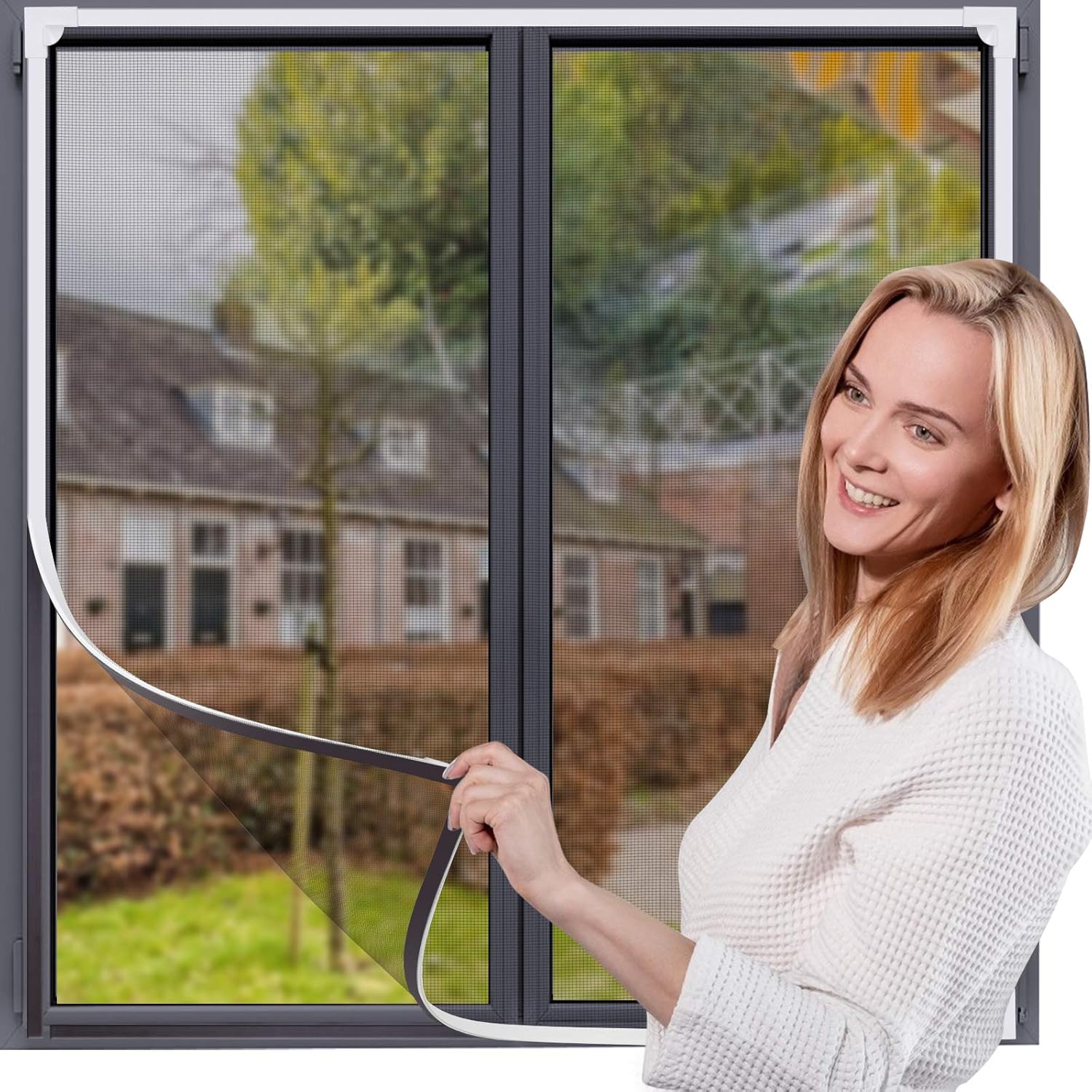 Magnetic Window Screen, Special UtauHom Fly Screen for Windows, Innovative Fiber...