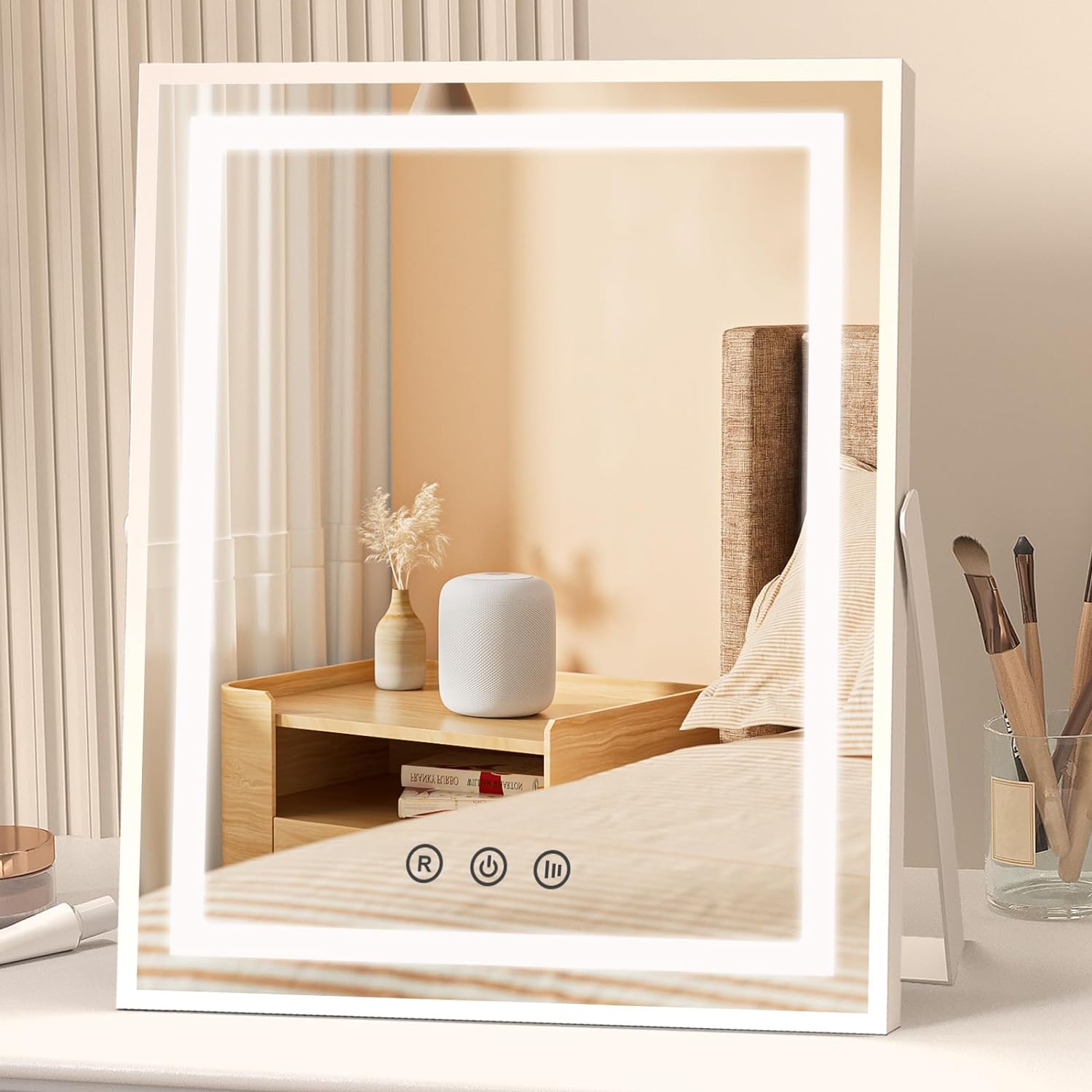 FUNTOUCH Hollywood Vanity Mirror, Special Memory Makeup Mirror with 3 Color Mode...