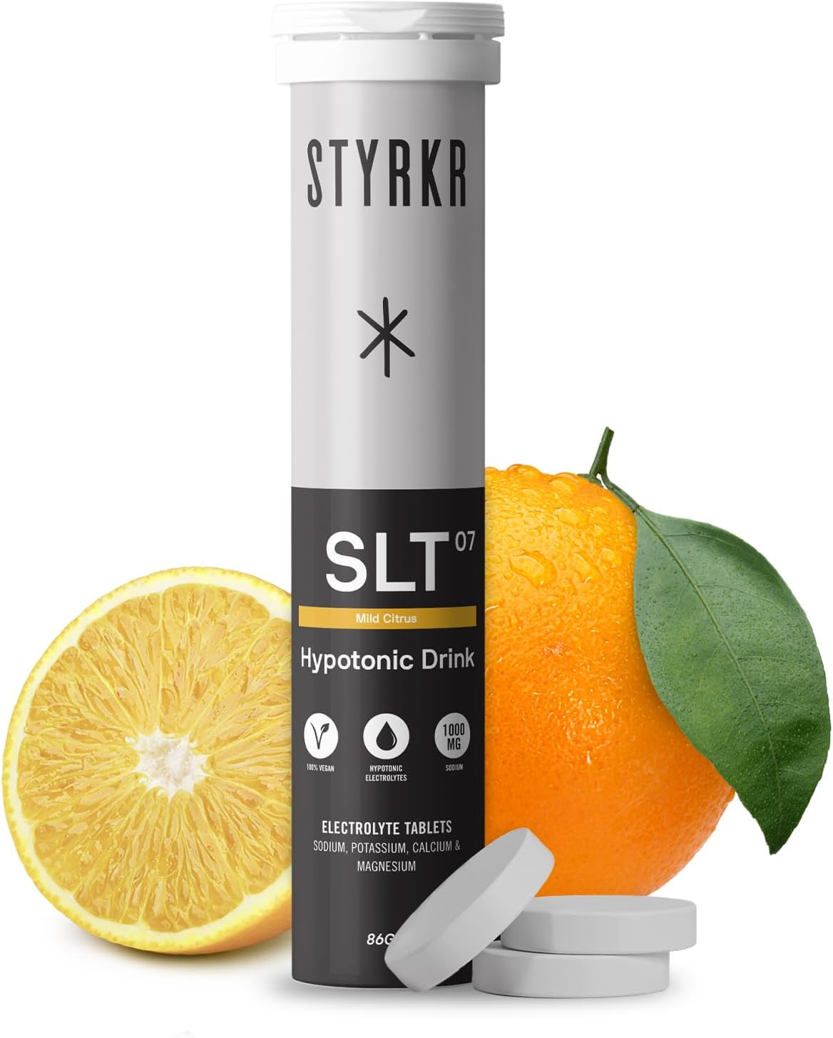 Electrolytes Tablets by Styrkr - Citrus - Pack of 12 Hydration Tablets - 1000mg...