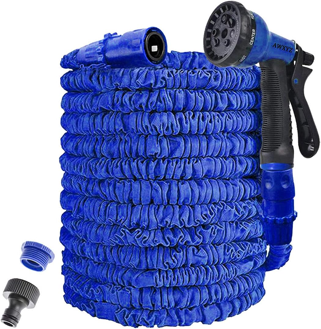 AWXYZ Garden Hose, 25FT/50FT/100FT/ Expanding Hose Pipe with 8 Function Hose Noz...