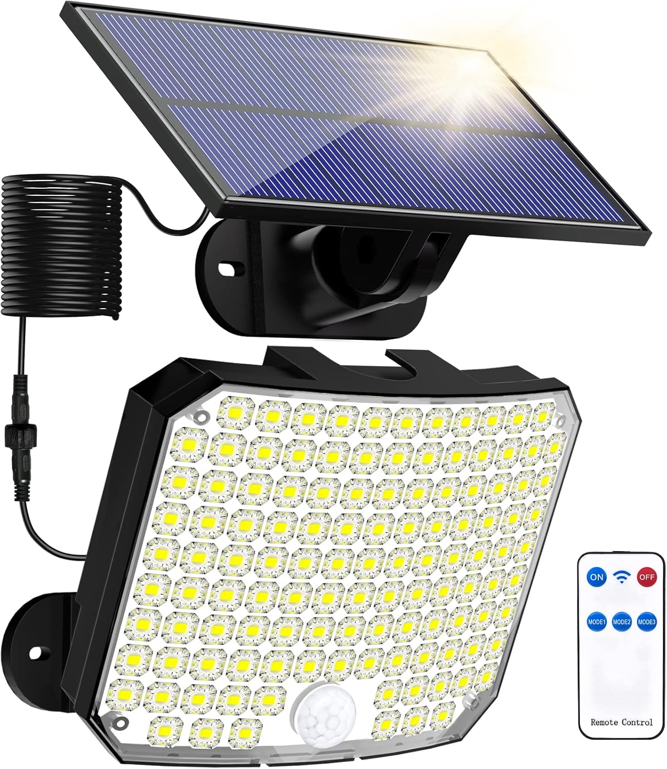 Solar Lights Outdoor, Solar Security Light with Mo...