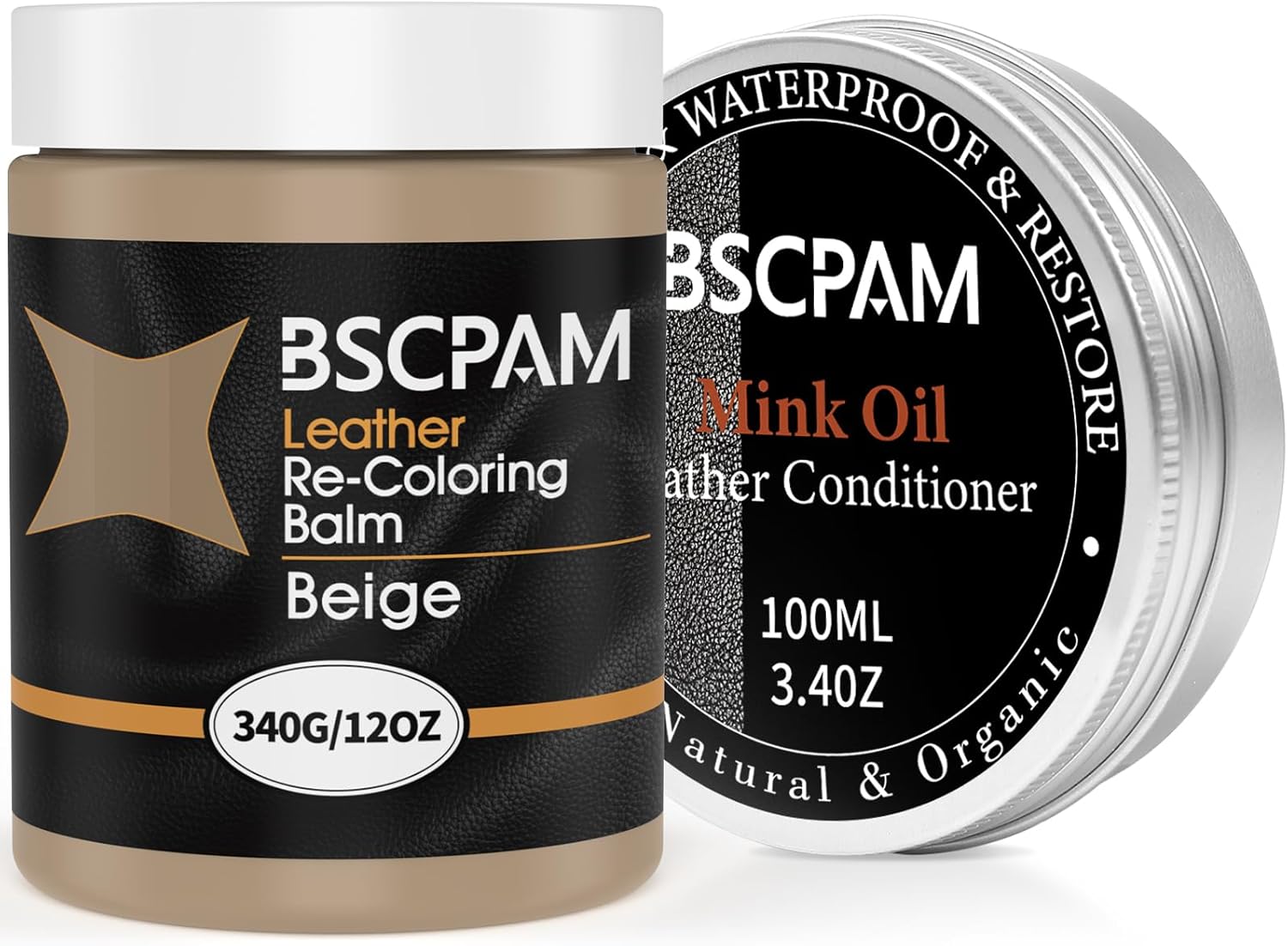 BSCPAM Leather Recoloring Balm, Special Leather Restore Cream and Repair Kit, In...