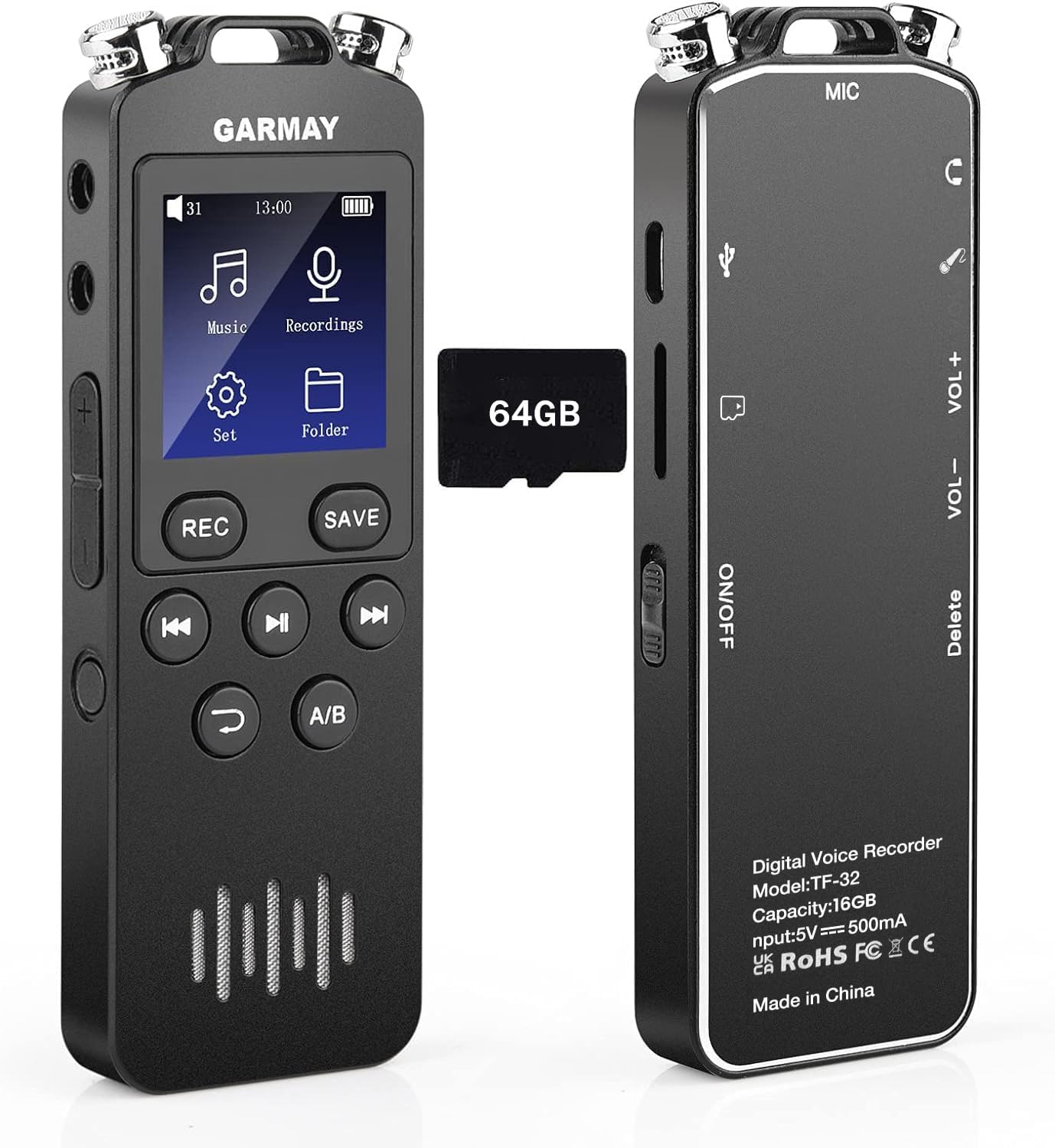 Digital Voice Recorder, High-Quality Upgraded 80GB Voice Recorder, Special 1536K...