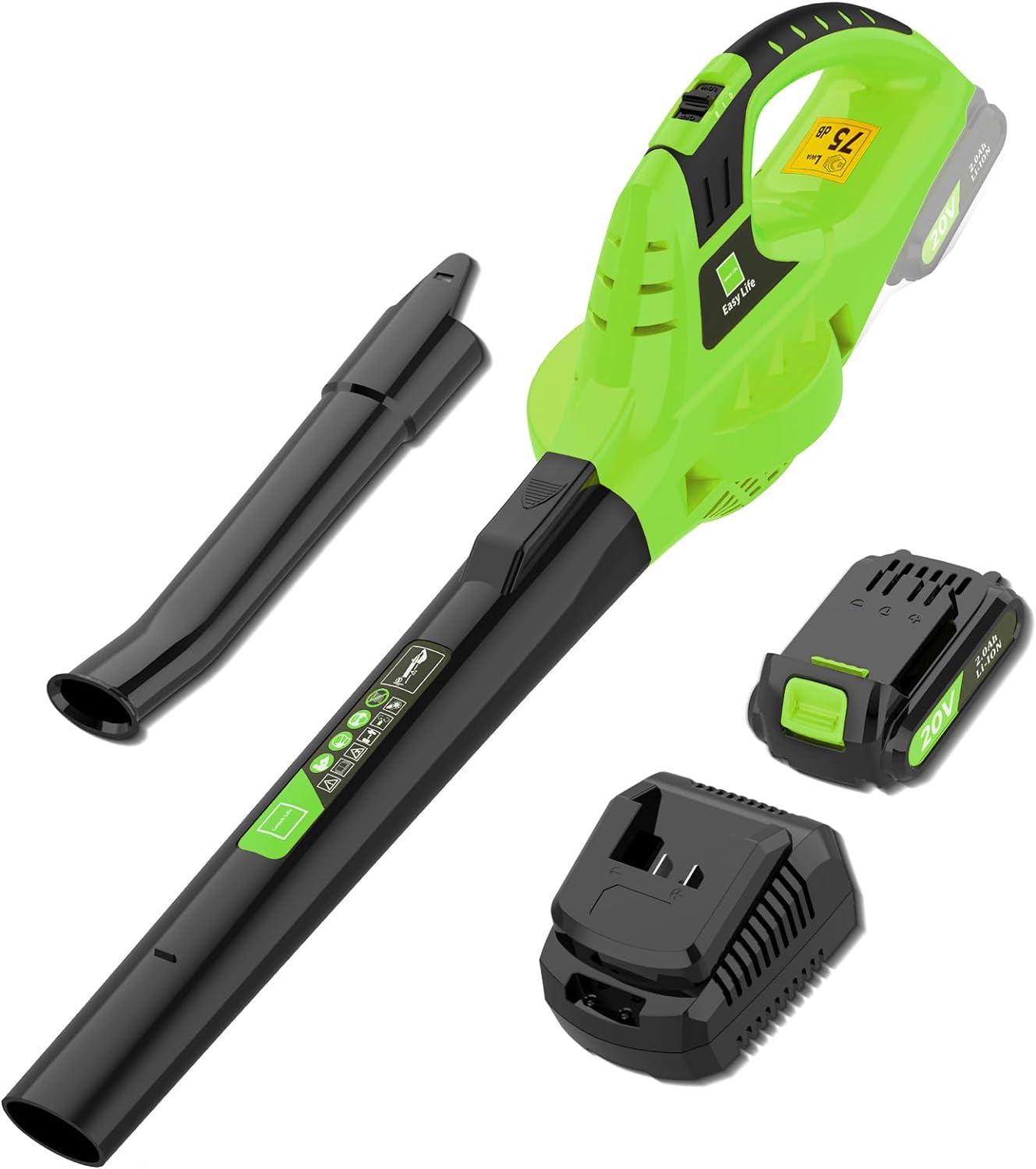 Leaf Blower Cordless, 21V Handheld Electric Leaf B...