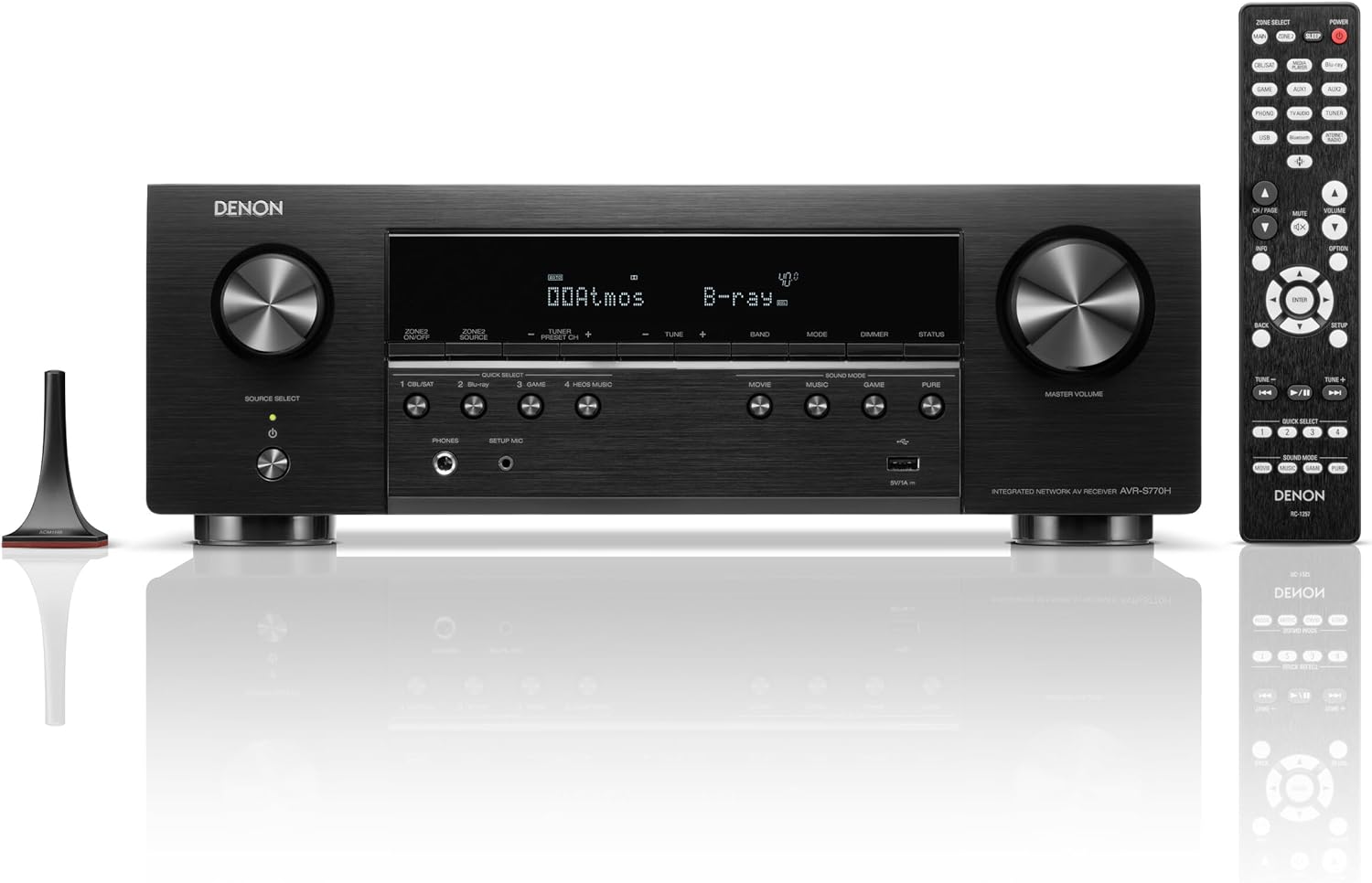 Denon AVR-S770H 7.2 Ch Home Theater Receiver - 8K UHD HDMI Receiver (75W X 7), W...