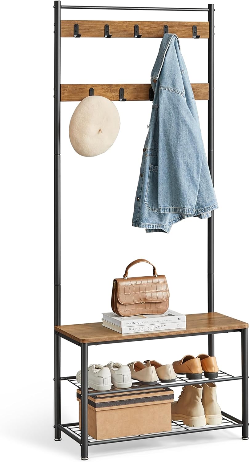 My Fav style Title: 'Best VASAGLE Hall Tree with Shoe Storage Bench, Unique Entr...