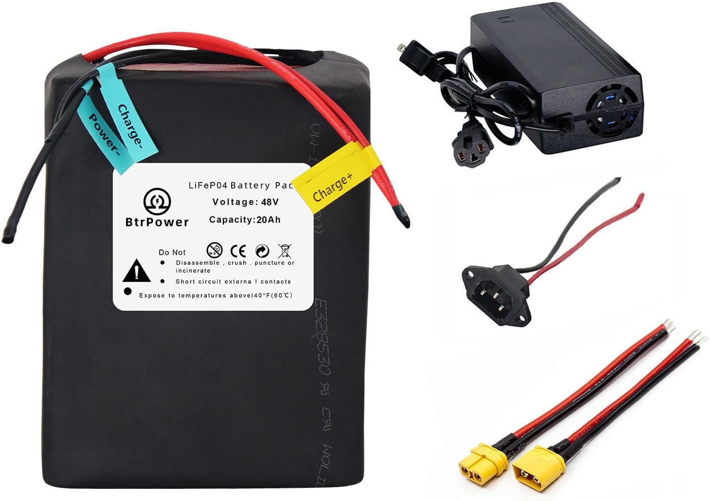 Ebike Battery 48V 52V 60A 72V 10AH 18AH 20AH 30AH 50AH Lithium Ion / LiFePO4 Bat...