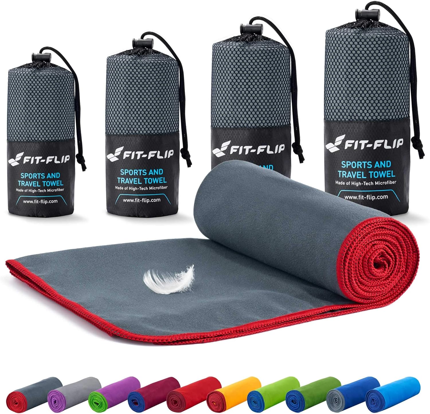 Fit-Flip Camping Towel, Ultra Lightweight Special Towel, High-Quality Camping To...