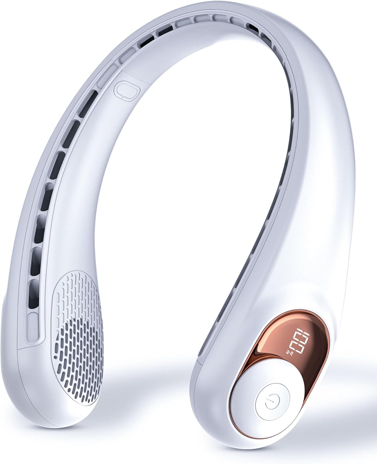 Neck Fan, Personal Fan with LED Display, USB-C Rechargeable, 5200mAh-Battery, 3-...
