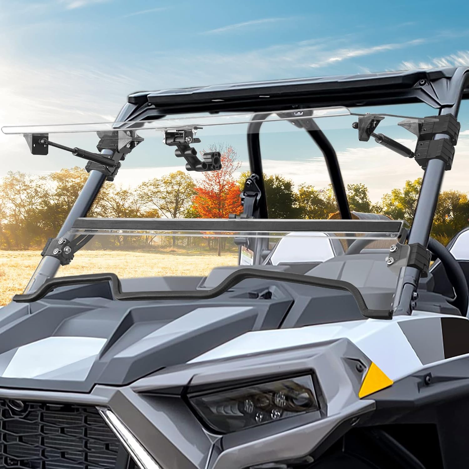 KEMIMOTO 3-IN-1 Flip Windshield Compatible with 19-23 Polaris RZR XP 1000 /RZR X...