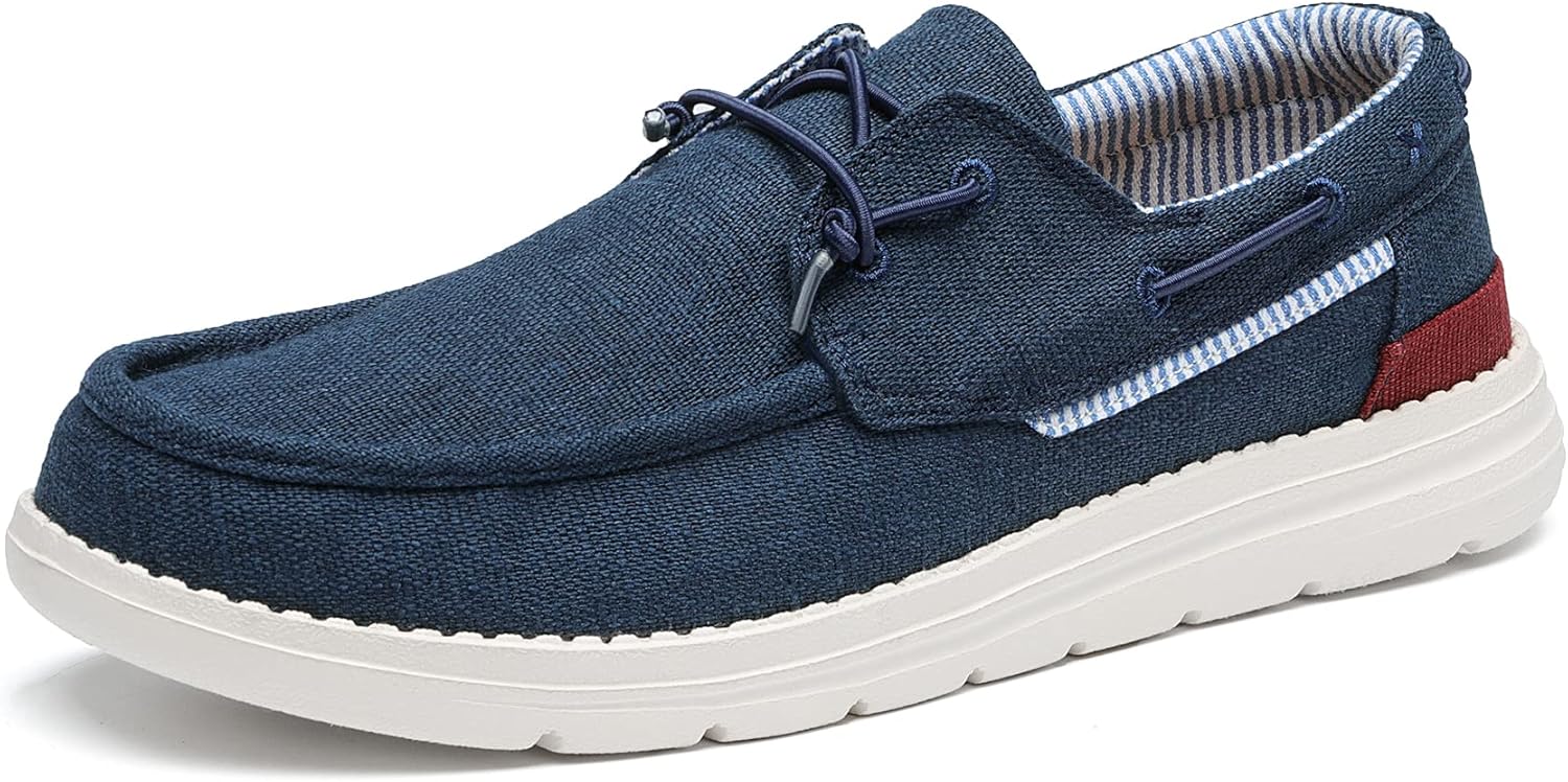 Bruno Marc Men’s Shoes, Special Slip-on Canvas Loafers, Innovative Casual Boat S...