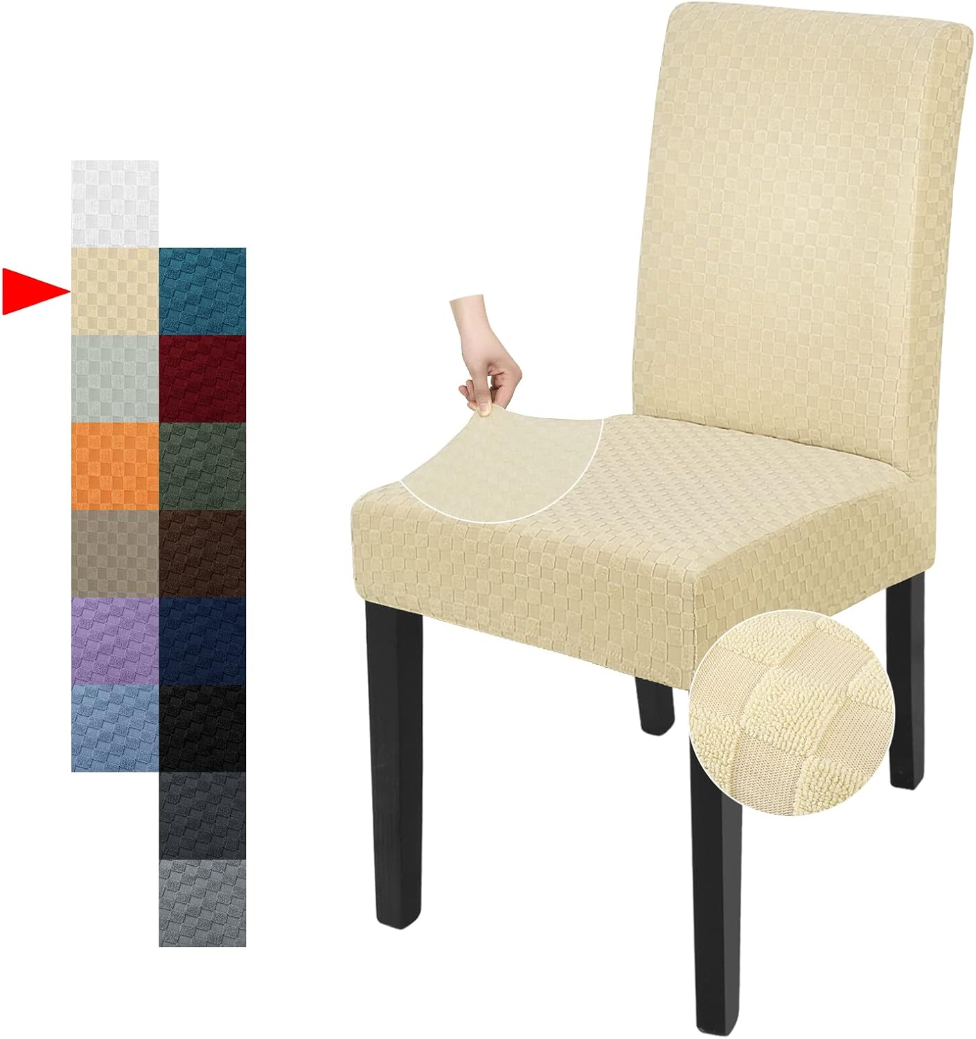 YEMYHOM Checkered Dining Chair Slipcover, Special Furniture Protector for Dining...