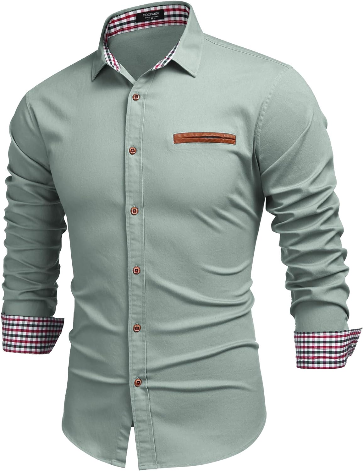 COOFANDY Men's Casual Dress Shirt, Special Button Down Shirt with Long-Sleeve, U...