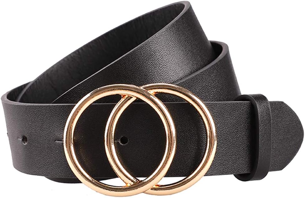 Earnda Women's Leather Belt Fashion Soft Faux Leather Waist Belts For Jeans Dres...