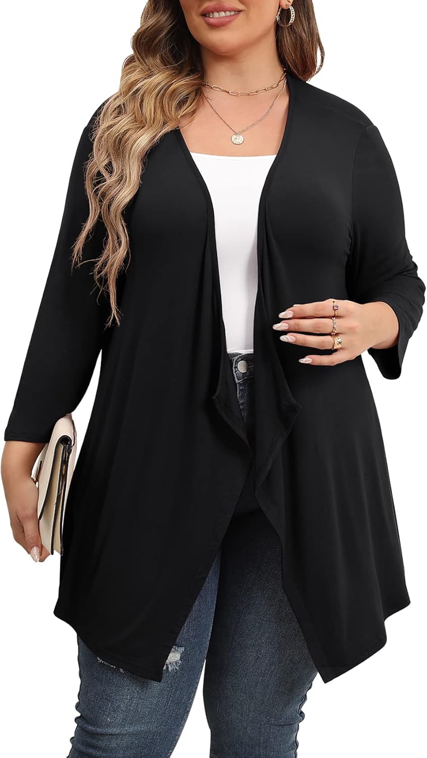 TIANZHU Women Cardigan, Special Lightweight 3/4 Sleeve Cardigan for Casual and O...