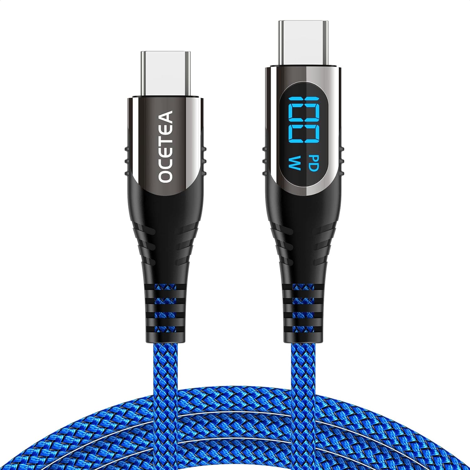 Ocetea USB C to USB C Charger Cable, 100W USB C Cable with LED Display, PD Fast...