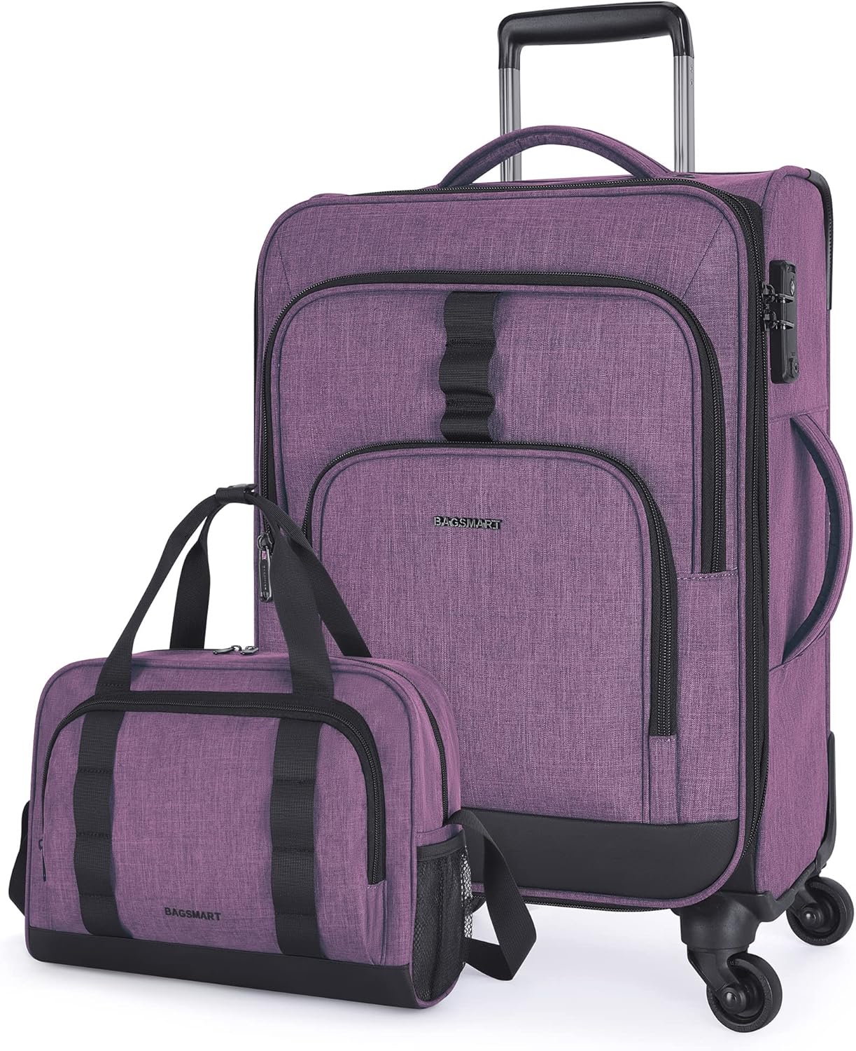 BAGSMART Expandable Carry on Luggage, Airline Approved Suitcase, Lightweight Tra...