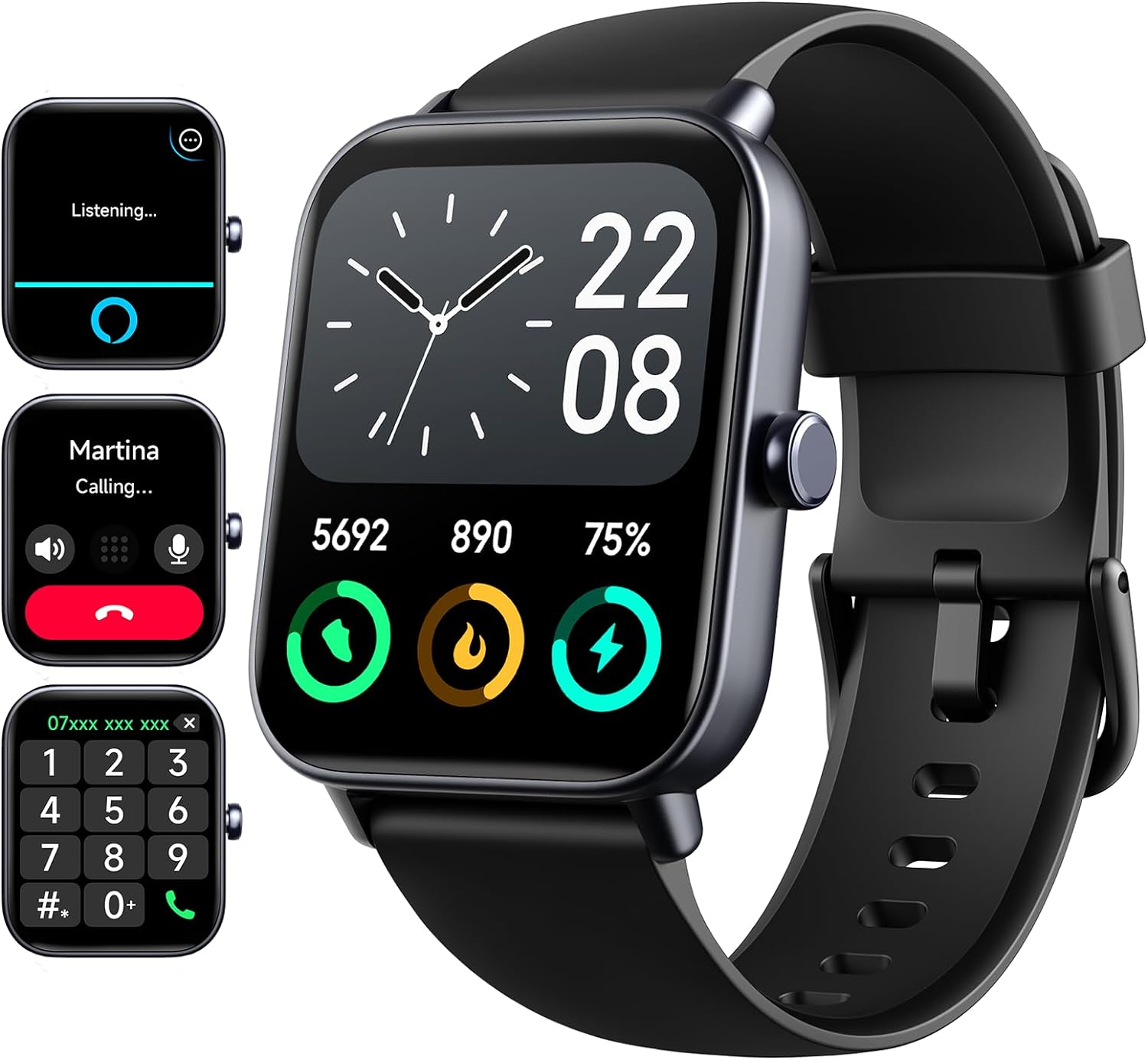 Smart Watch for Men Women - Fitness Tracker [Bluetooth Call&Alexa Built-in] with...