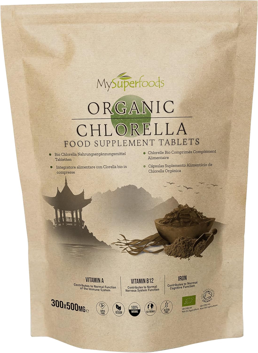 Chlorella Tablets | Organic | 300x500mg | Natural Natural Source of Protein | My...