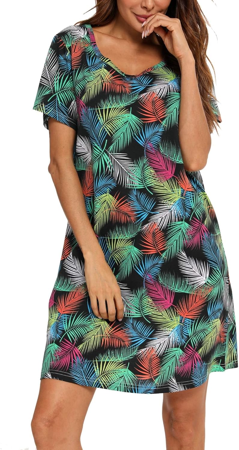 ENJOYNIGHT Womens Nightgowns, Special Cotton Sleepwear for Plus Size, Unique Sle...