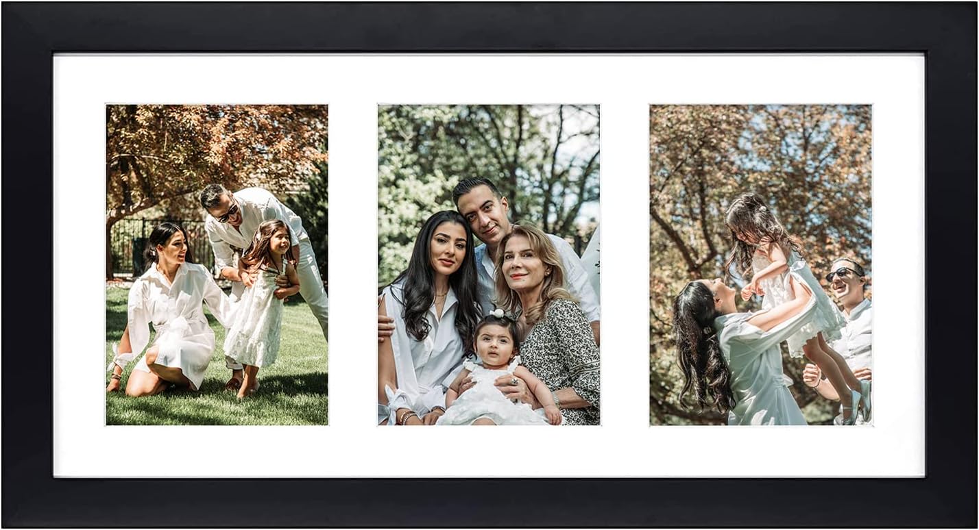 Golden State Art Picture Frame, Special Black Wood Frame for 9x18 Pictures, Inno...