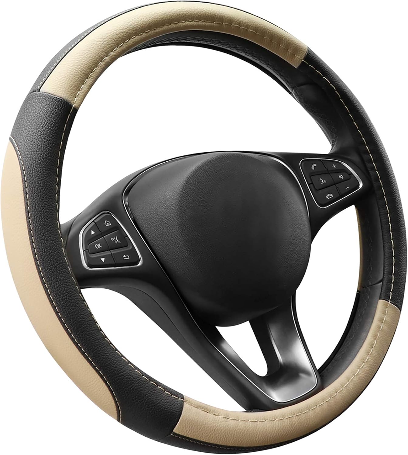COFIT Steering Wheel Cover, Special Microfiber Leather Steering Wheel Protector,...