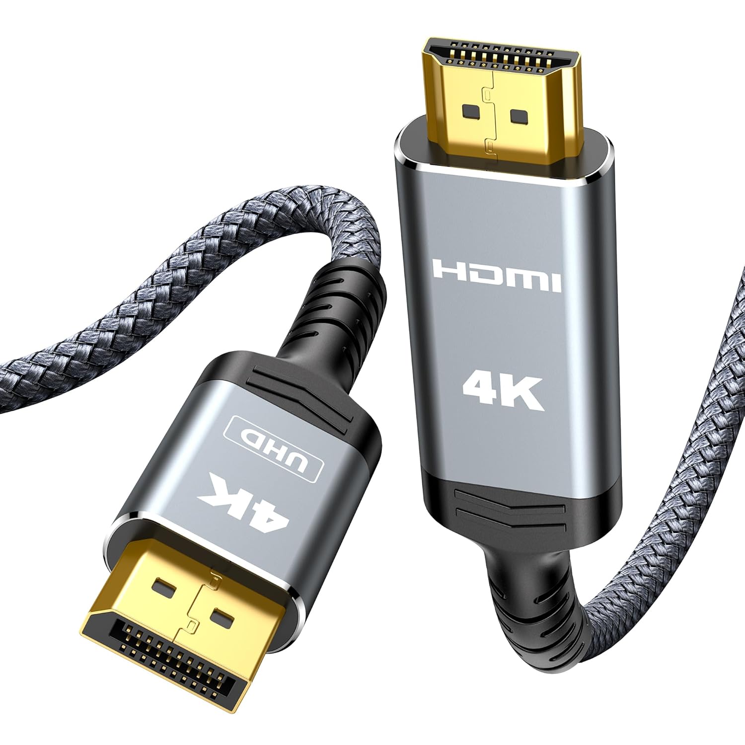 Highwings 4K DisplayPort to HDMI, 6ft DP to HDMI 1.4 Uni-Directional Cable, 4K@3...