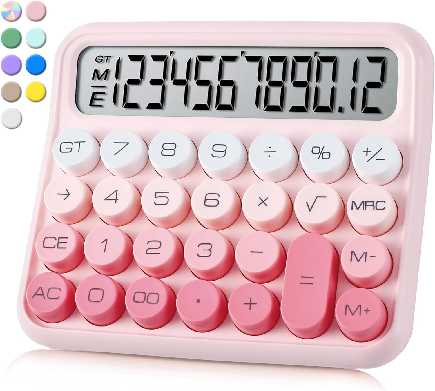 VEWINGL Mechanical Switch Calculator,Calculator Cute 12 Digit Large LCD Display...