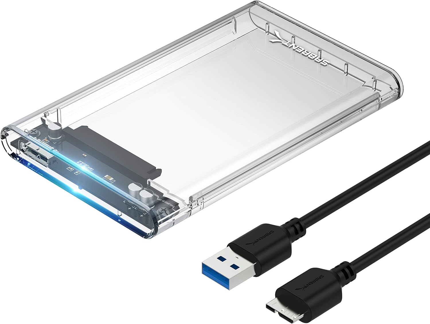 SABRENT SSD HDD hard drive enclosure, 2.5" inch SATA case dock, external SSD doc...