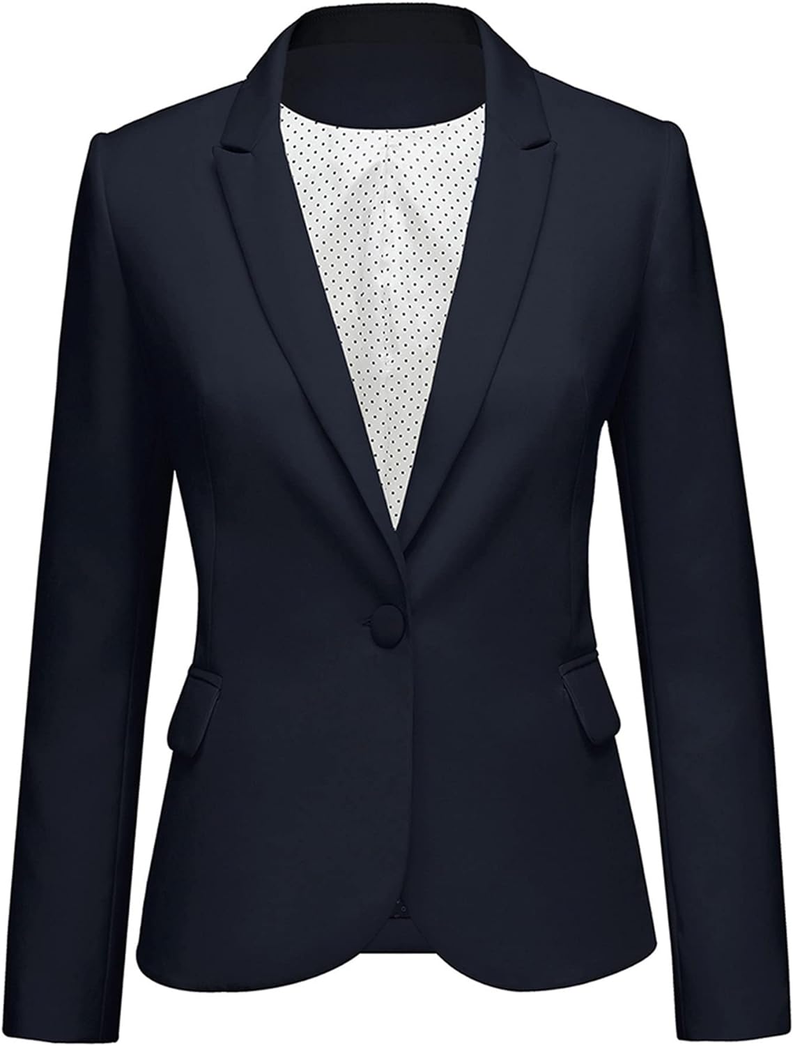 LookbookStore Womens Blazer, Special Notched Lapel Pockets Button Jacket, Innova...