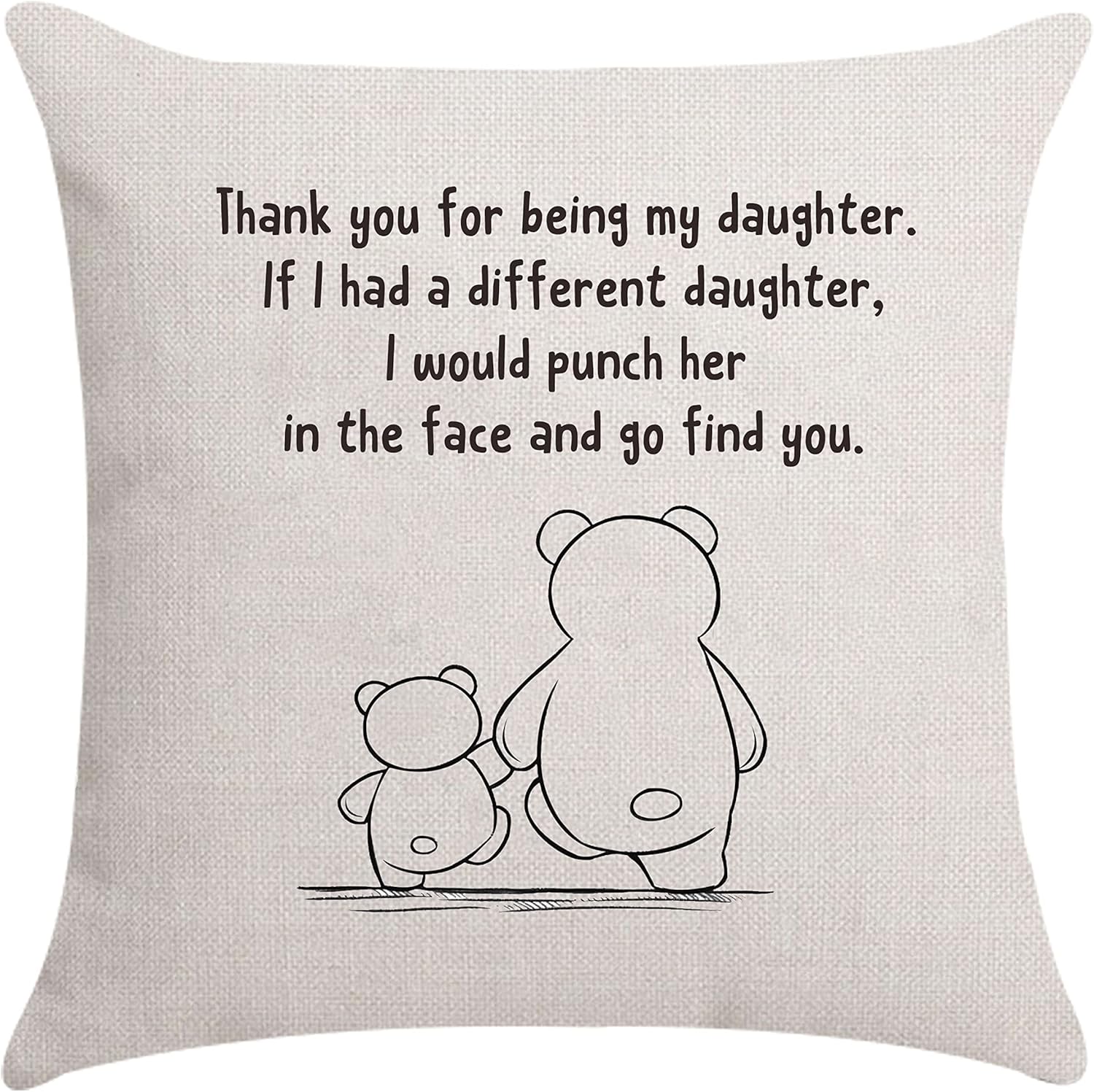 Aocaso Daughter Gifts from Mum Dad Daughter Cushion Cover Throw Pillow Cover, Da...