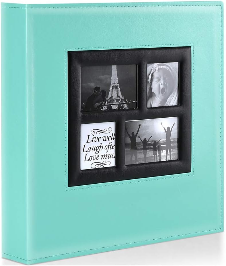 Benjia Photo Album 1000 Pockets 6x4 Photos, Extra Large Size Leather Cover Slip...