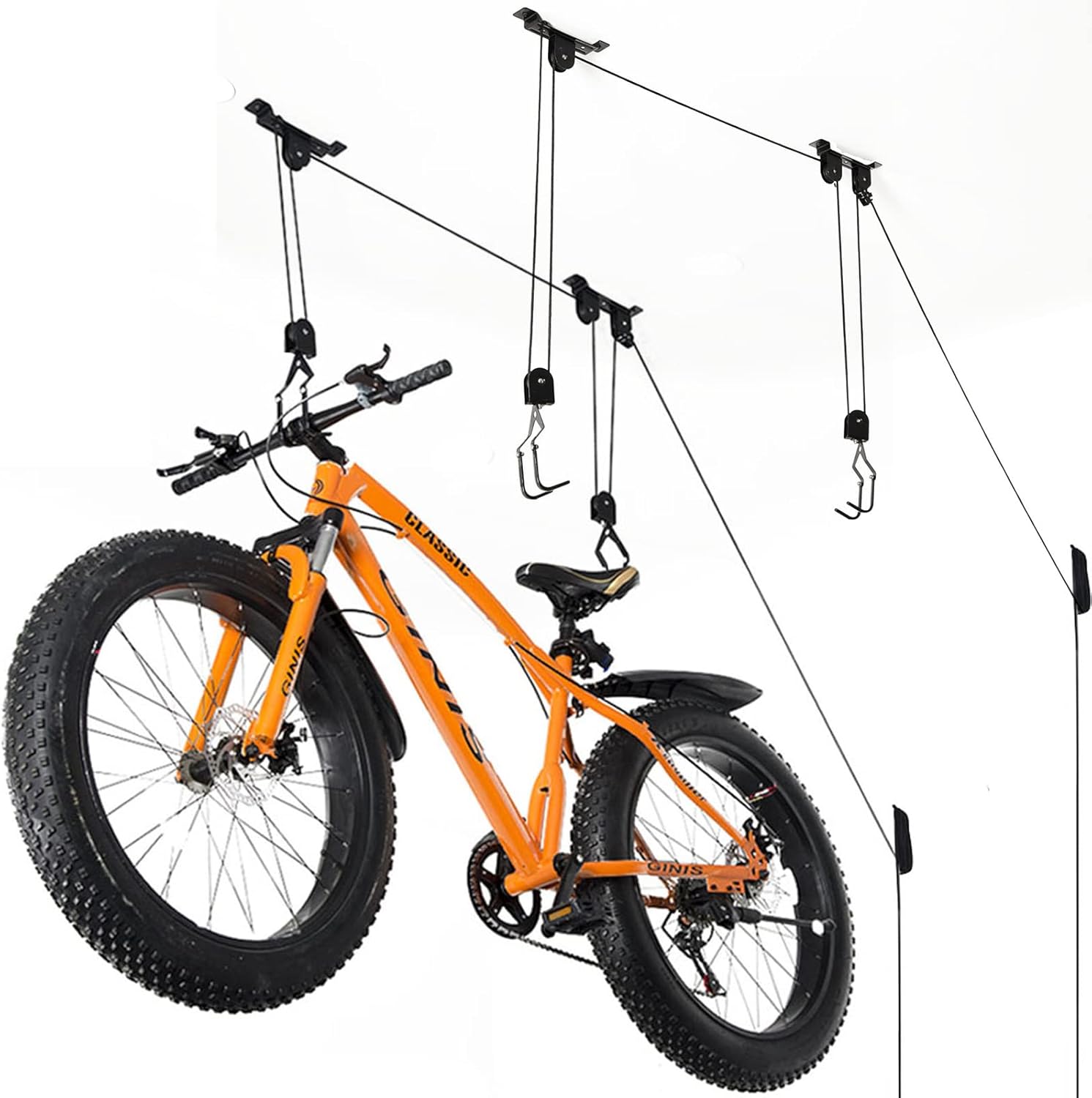 Wallmaster Bike Ceiling Mount Lift Hoist Hanger Storage Rack for Garage Indoor 2...