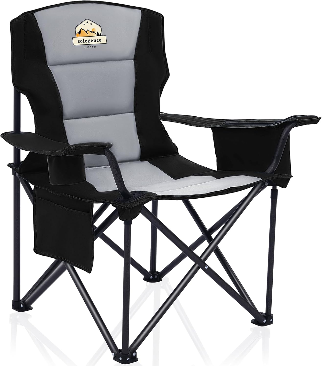 Oversized Camping Outdoor Heavy Duty Chair Support 450 LBS Carry Bag Included, H...