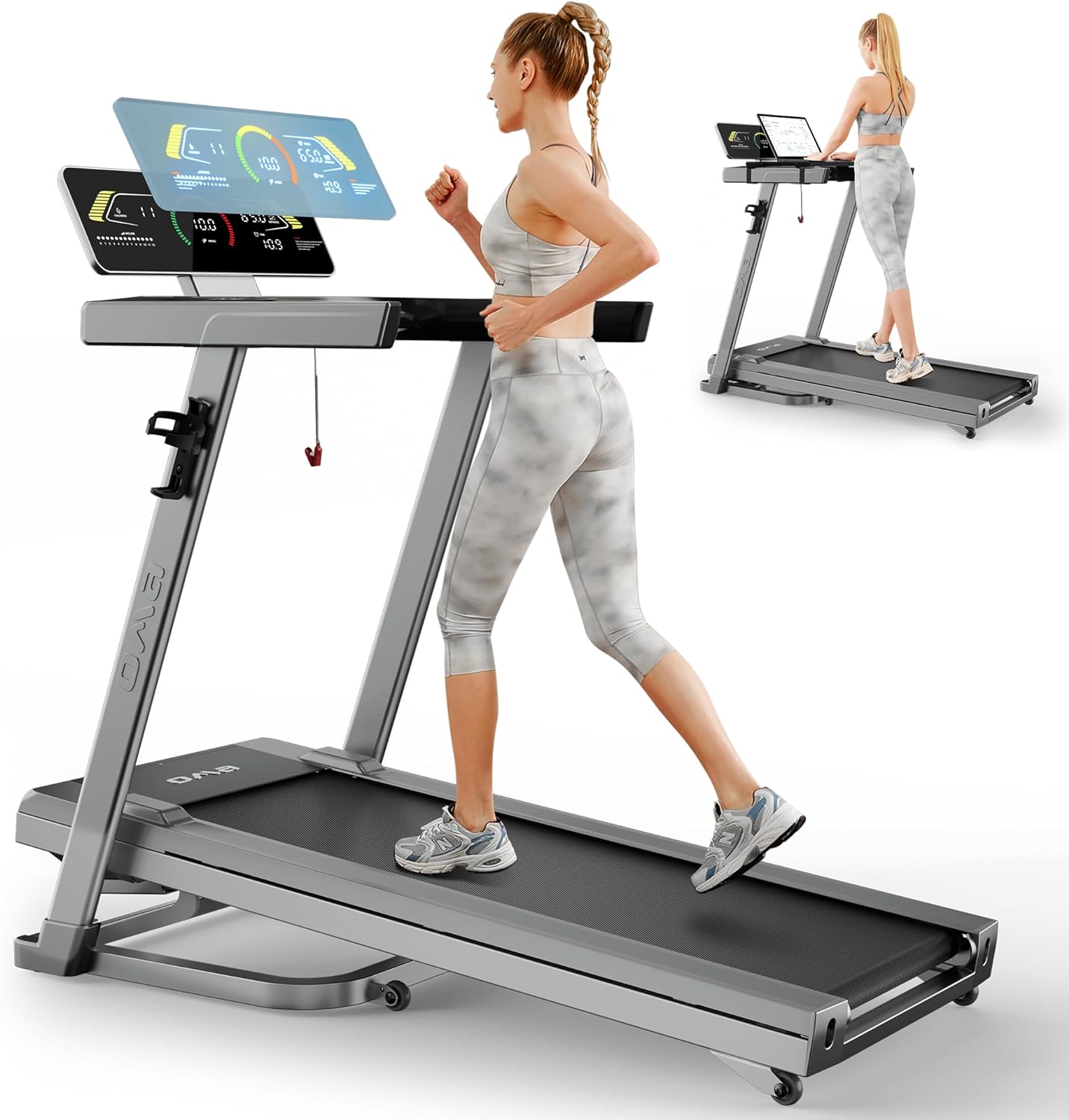 OMA Treadmill with Incline, Treadmills for Home 7200EA with 300 lb Capacity, Por...