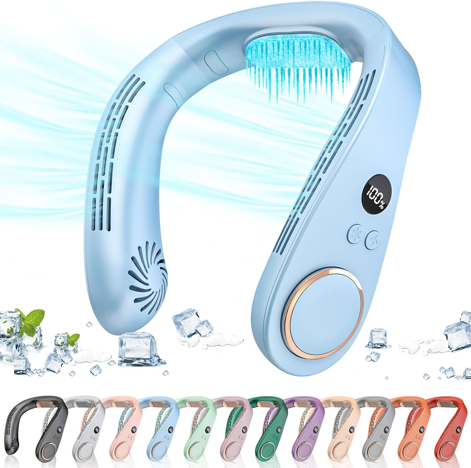 Cooling Fan for Neck and Face,5500mAh Personal Neck AC Air Conditioner,Headset l...