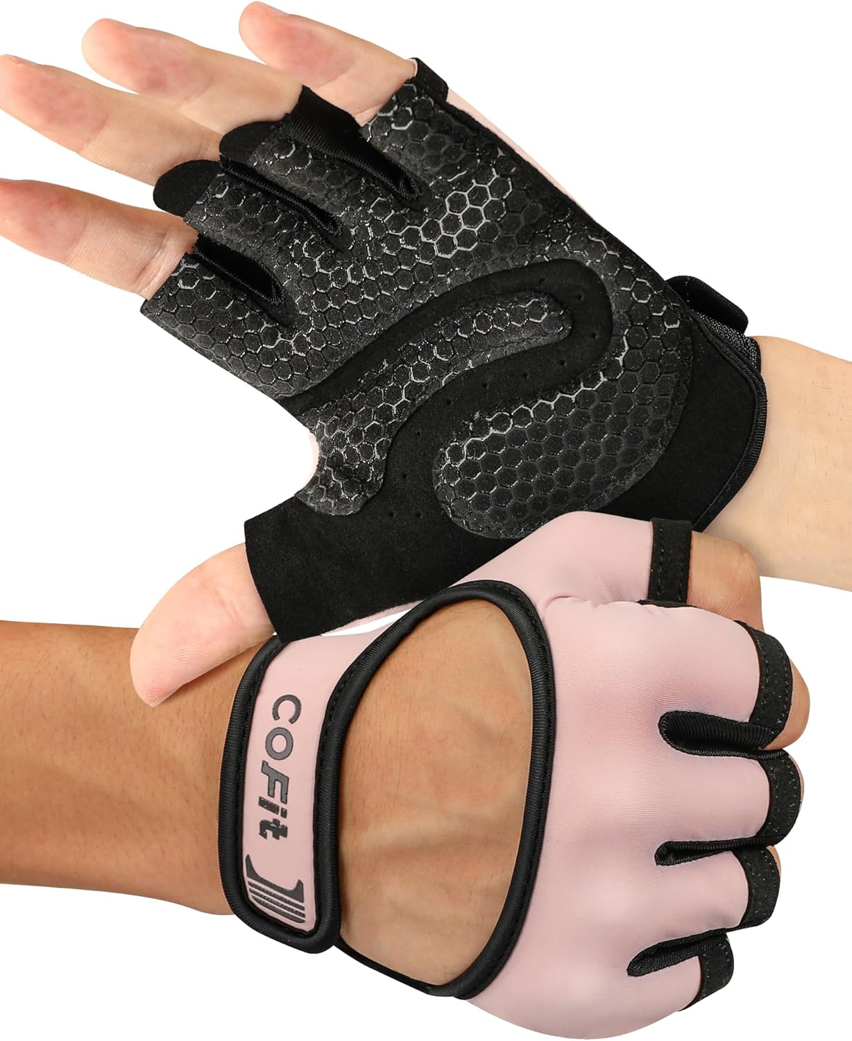COFIT Breathable Workout Gloves, Antislip Weight Lifting Gym Gloves with Wrist W...
