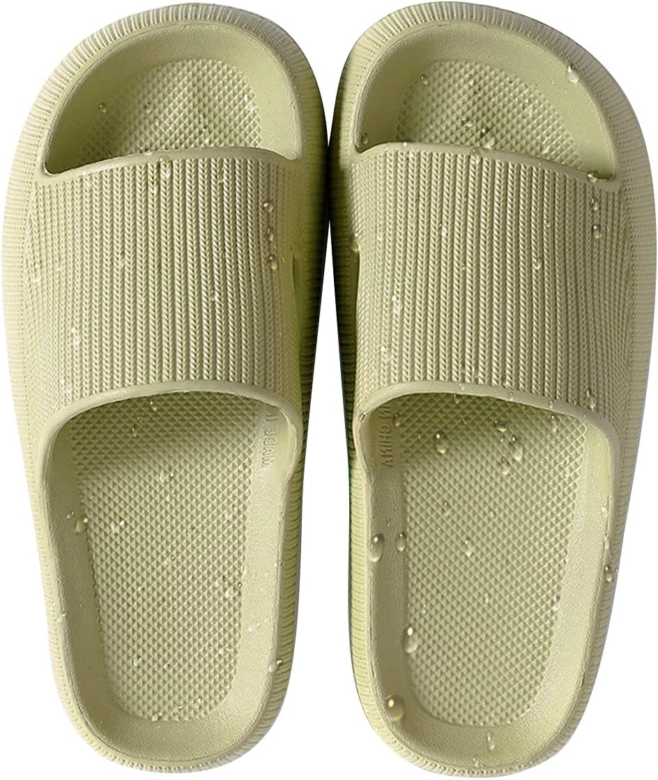 HSHAPAY House Slippers for Man And Women Beach Slides Non-Slip Lightweight Open-...