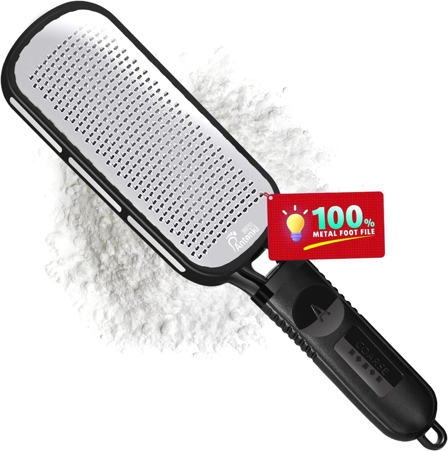 Antonki Foot Files for Hard Skin, Foot Scrubber for Dead Skin, Foot Scraper for...