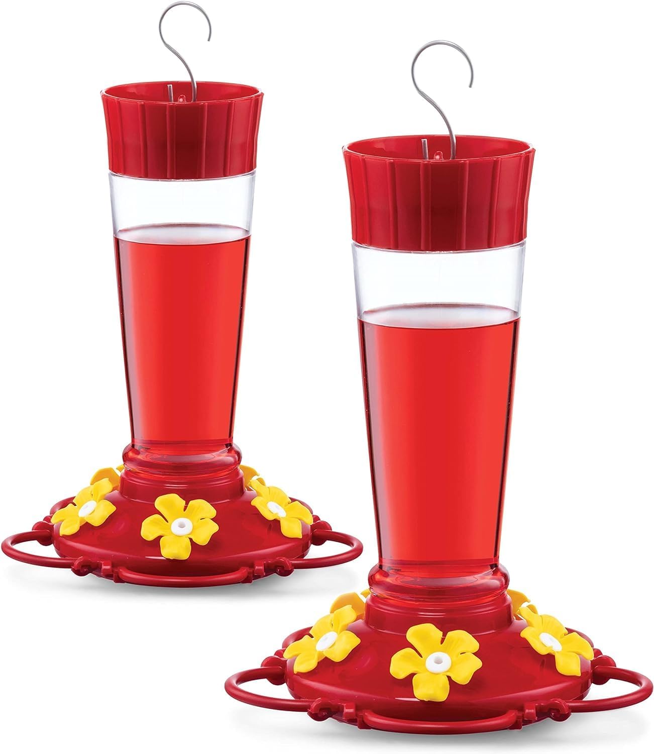 Hummingbird Feeder, Special 10 oz Set of 2 Plastic Hummingbird Feeders, Innovati...
